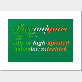 Shenanigans Definition Shenanigan Enthusiast *TWO SIDED* Posters and Art